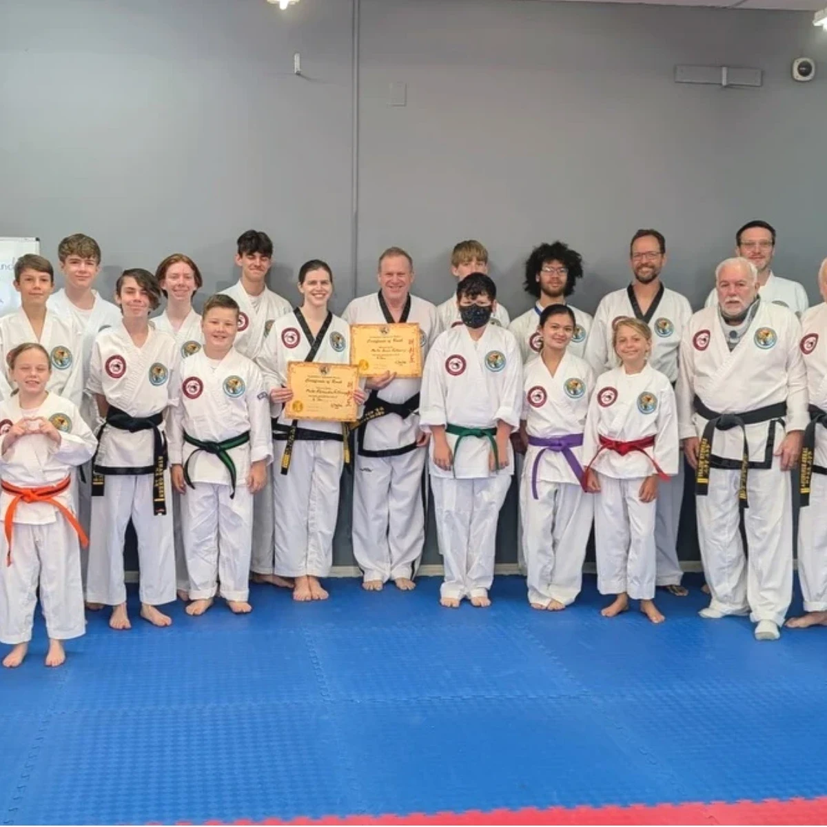 Students training at Fakhoury Academy Of Taekwondo